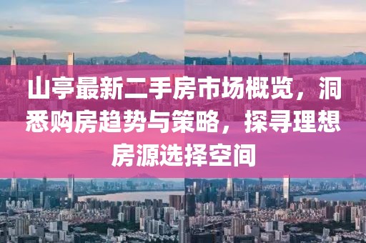 山亭最新二手房市场概览，洞悉购房趋势与策略，探寻理想房源选择空间