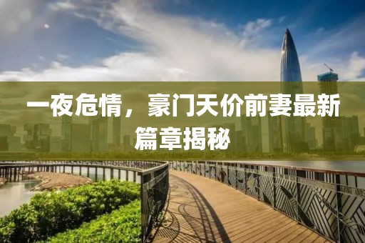 一夜危情，豪门天价前妻最新篇章揭秘