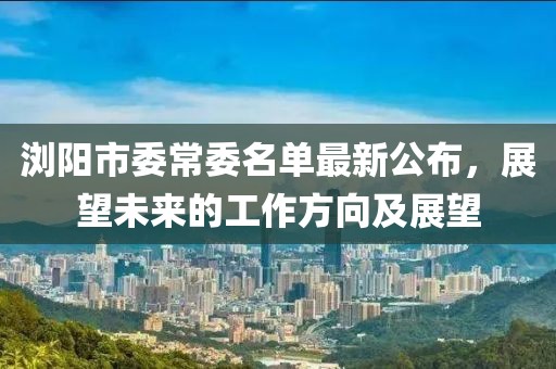 浏阳市委常委名单最新公布，展望未来的工作方向及展望