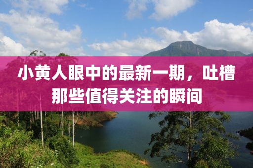 小黄人眼中的最新一期，吐槽那些值得关注的瞬间
