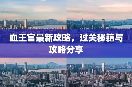 血王宫最新攻略，过关秘籍与攻略分享