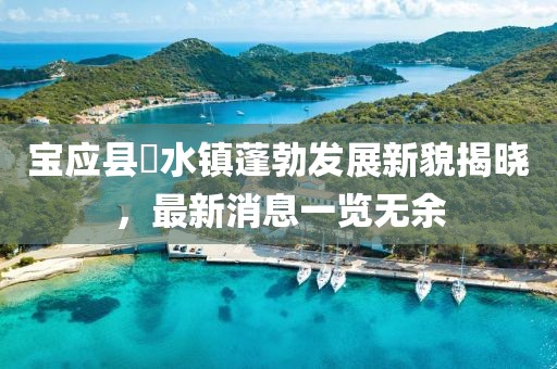 宝应县氾水镇蓬勃发展新貌揭晓，最新消息一览无余