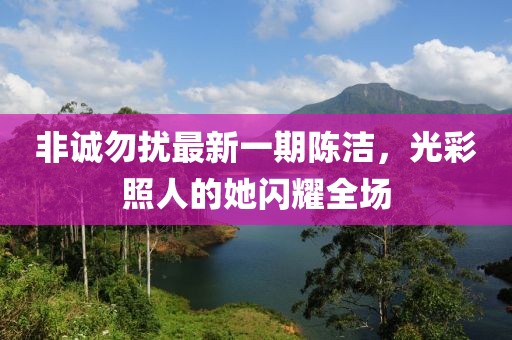 非诚勿扰最新一期陈洁，光彩照人的她闪耀全场