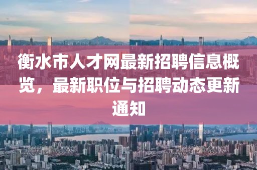 衡水市人才网最新招聘信息概览，最新职位与招聘动态更新通知