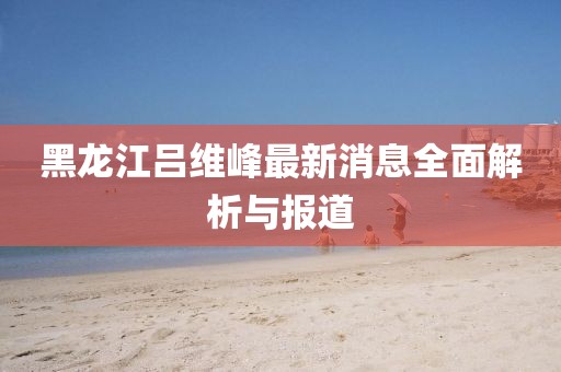 黑龙江吕维峰最新消息全面解析与报道
