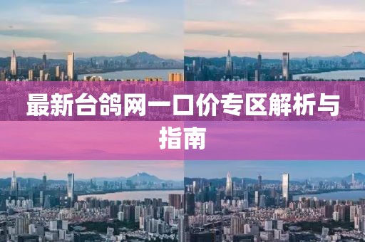 最新台鸽网一口价专区解析与指南