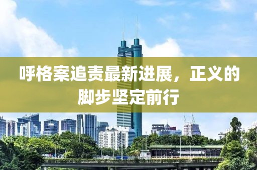 呼格案追责最新进展，正义的脚步坚定前行