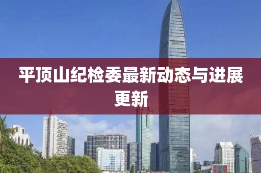 平顶山纪检委最新动态与进展更新