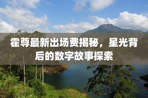 霍尊最新出场费揭秘，星光背后的数字故事探索