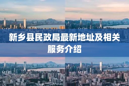 新乡县民政局最新地址及相关服务介绍