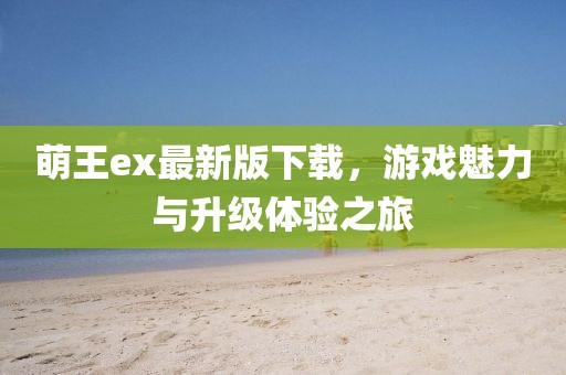 萌王ex最新版下载，游戏魅力与升级体验之旅