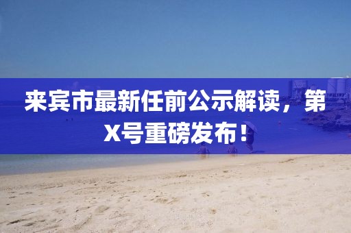 来宾市最新任前公示解读，第X号重磅发布！