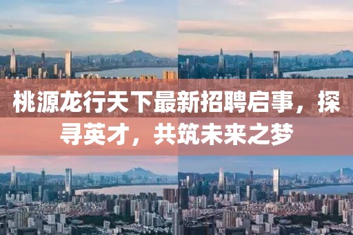 桃源龙行天下最新招聘启事，探寻英才，共筑未来之梦