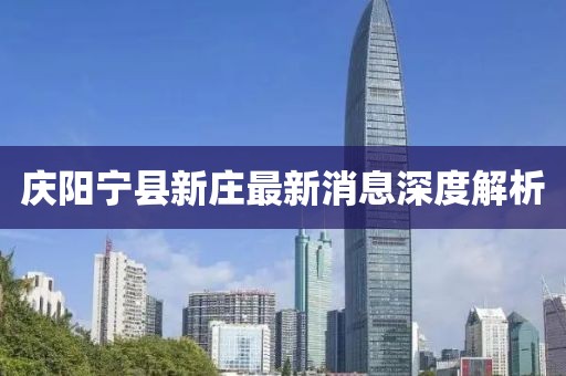 庆阳宁县新庄最新消息深度解析
