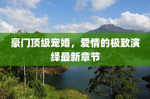 豪门顶级宠婚，爱情的极致演绎最新章节