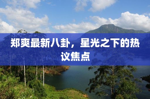 郑爽最新八卦，星光之下的热议焦点