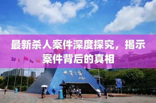 最新杀人案件深度探究，揭示案件背后的真相