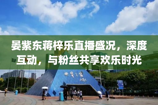 晏紫东蒋梓乐直播盛况，深度互动，与粉丝共享欢乐时光