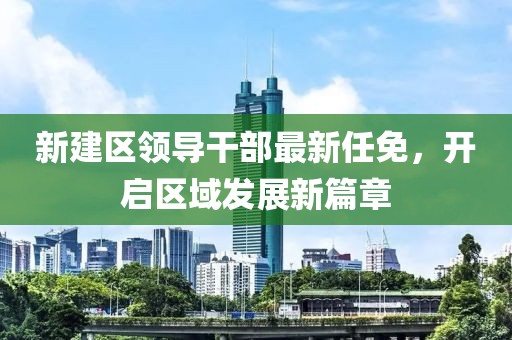 新建区领导干部最新任免，开启区域发展新篇章