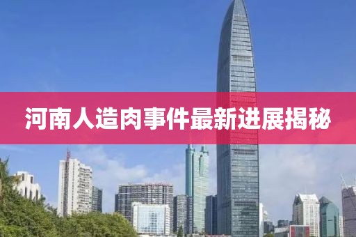 河南人造肉事件最新进展揭秘