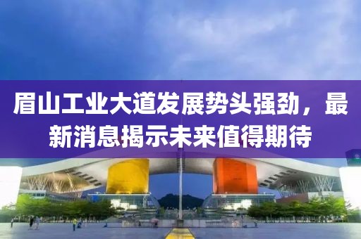 眉山工业大道发展势头强劲，最新消息揭示未来值得期待
