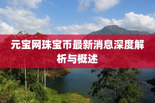 元宝网珠宝币最新消息深度解析与概述